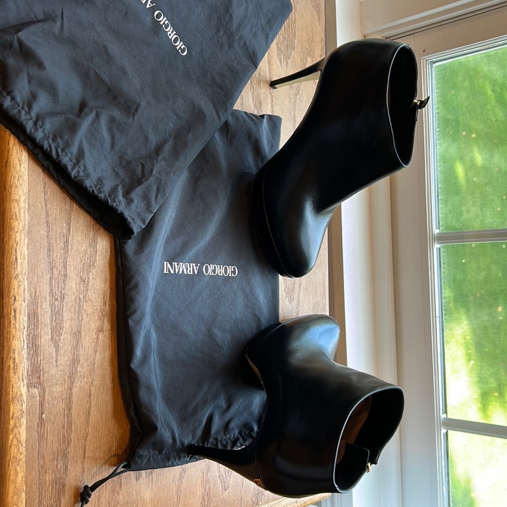 Emporio Armani booties, gently worn.